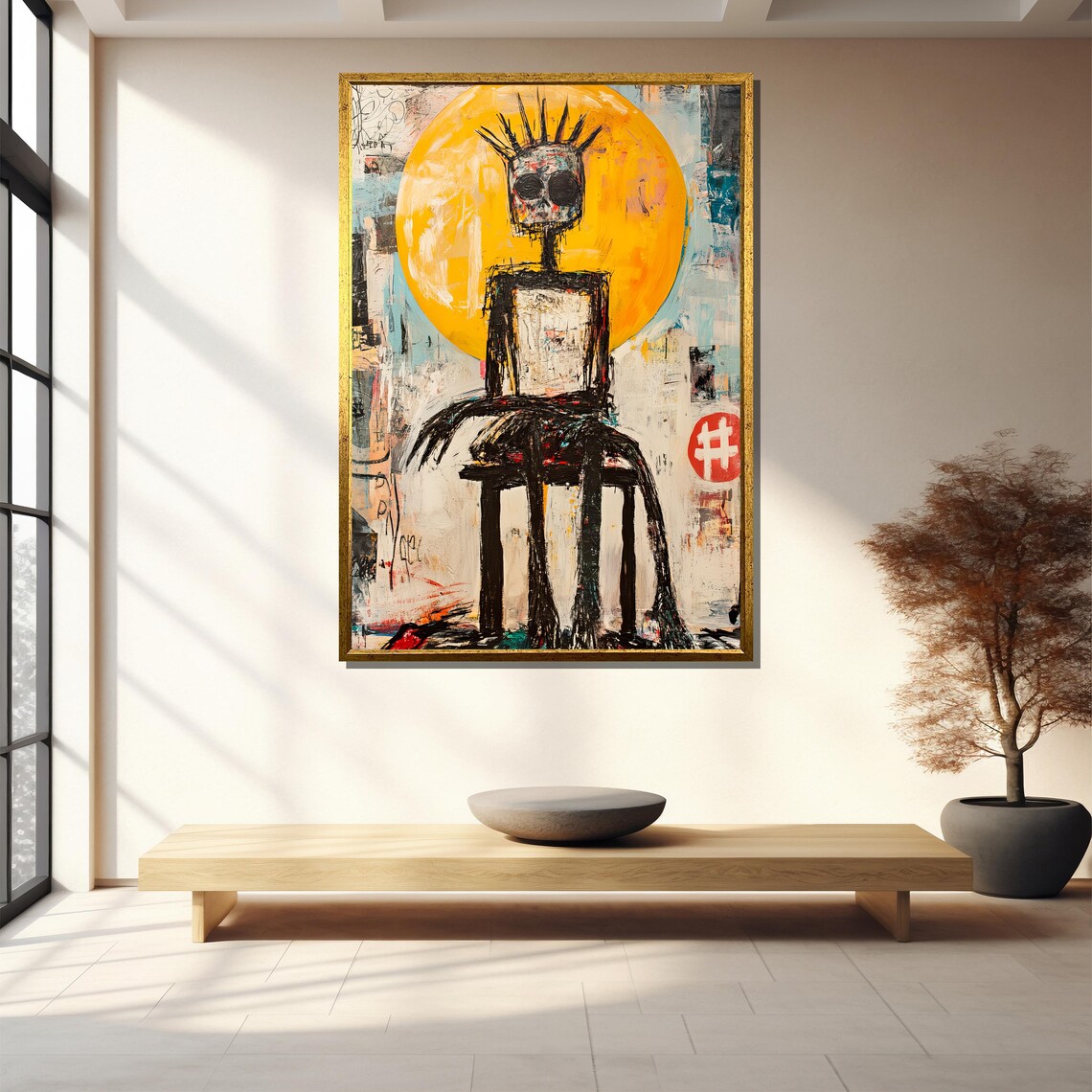 Jean Basquiat Painting Abstract Graffiti Art Modern Street Art Decor Basquiat Large Expressionist Wall Art Unique Gift - Image 5