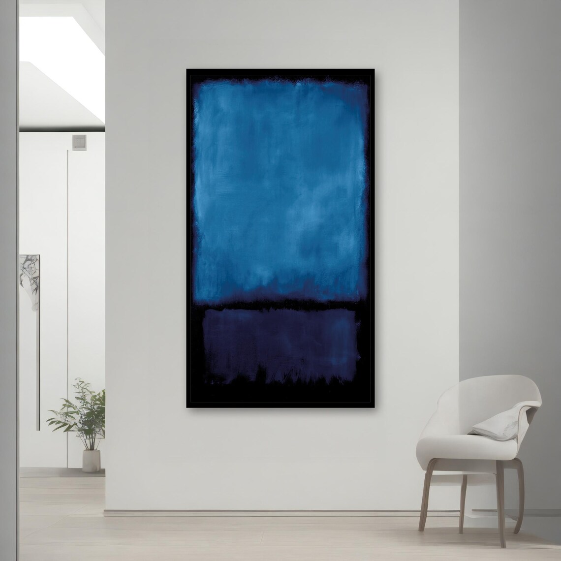 Mark Rothko Blue And Black Painting Modern Minimalist Wall Decor Large Painting Modern Home Decor Unique Gift - Image 2