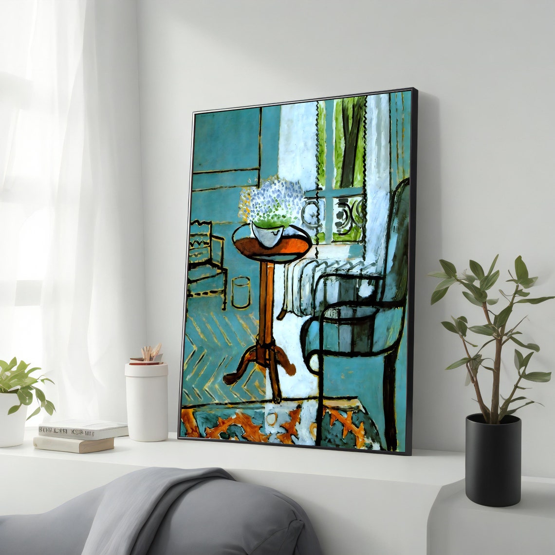 Henri Matisse Colorful Flower Print Ready To Hang Wall Decor Framed Wall Art The Open Window Decor Unique Gift