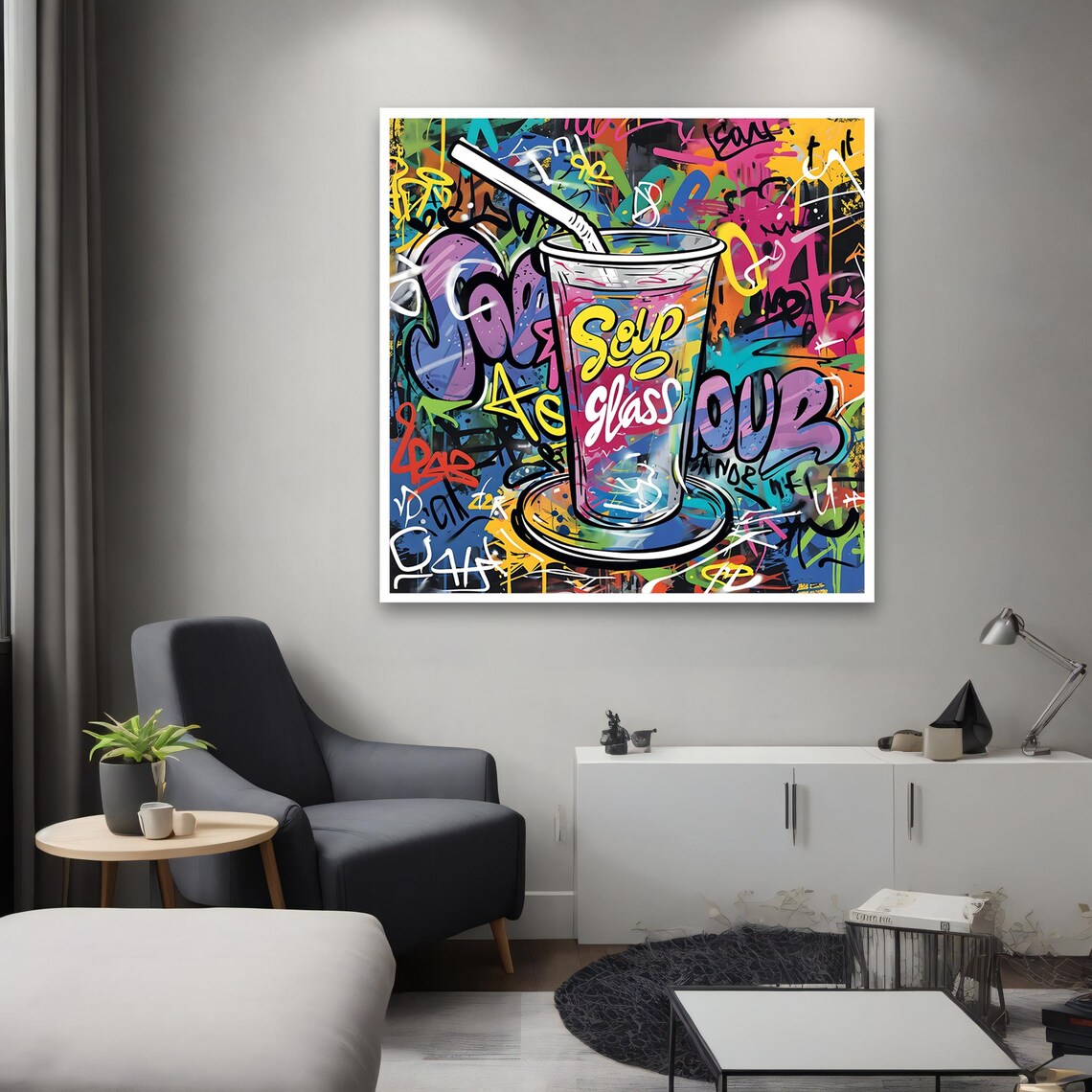 Graffiti Pop Art, Modern Wall Art Print - Image 2