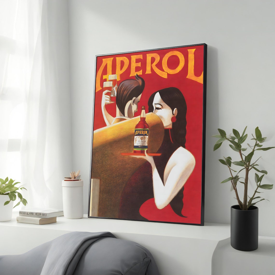 Aperol Classic Vintage Italian Dancing Couple Bar Advertisement Poster