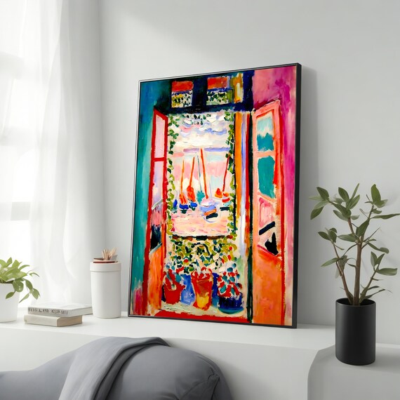 Henri Matisse Open Window Sailboats Harbor View Fauvist Art Poster