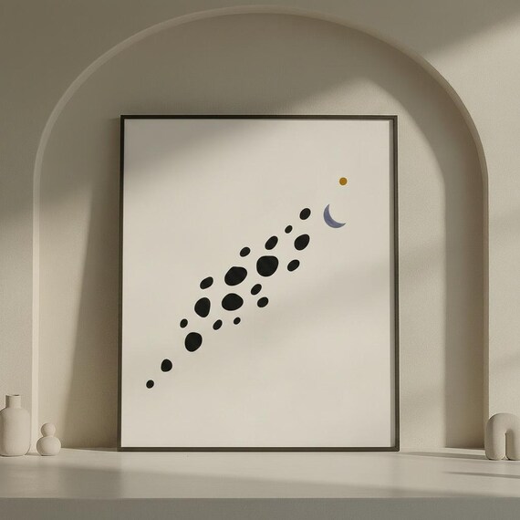 Minimalist Stone Path Print Zen Abstract Wall Art