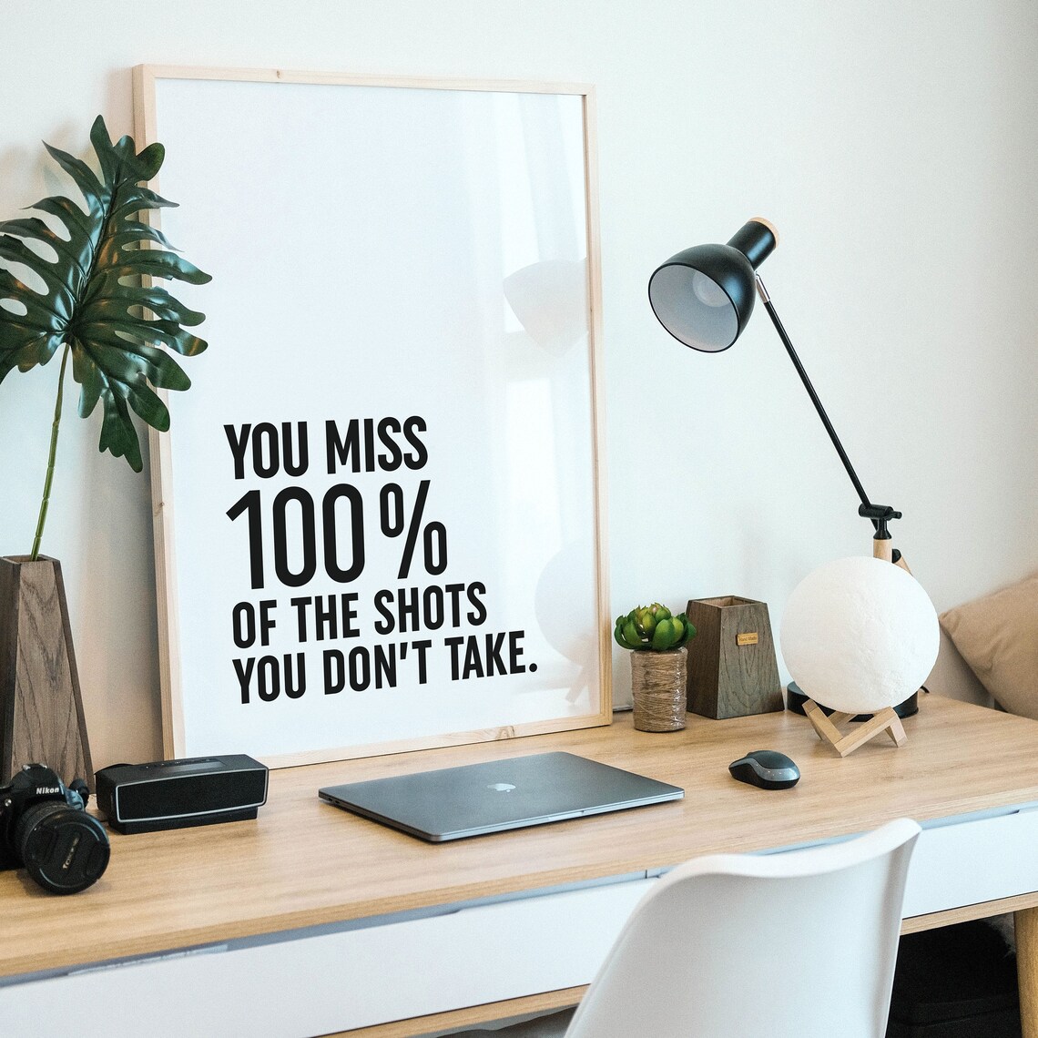 You Miss 100 Percent Of The Shots Motivational Hockey Office Poster - Image 3
