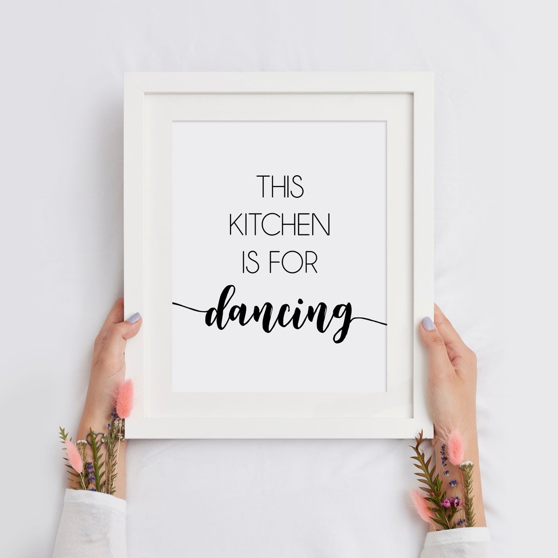 This Kitchen Is For Joyful Dancing Script Kitchen Quote Wall Art - Image 2