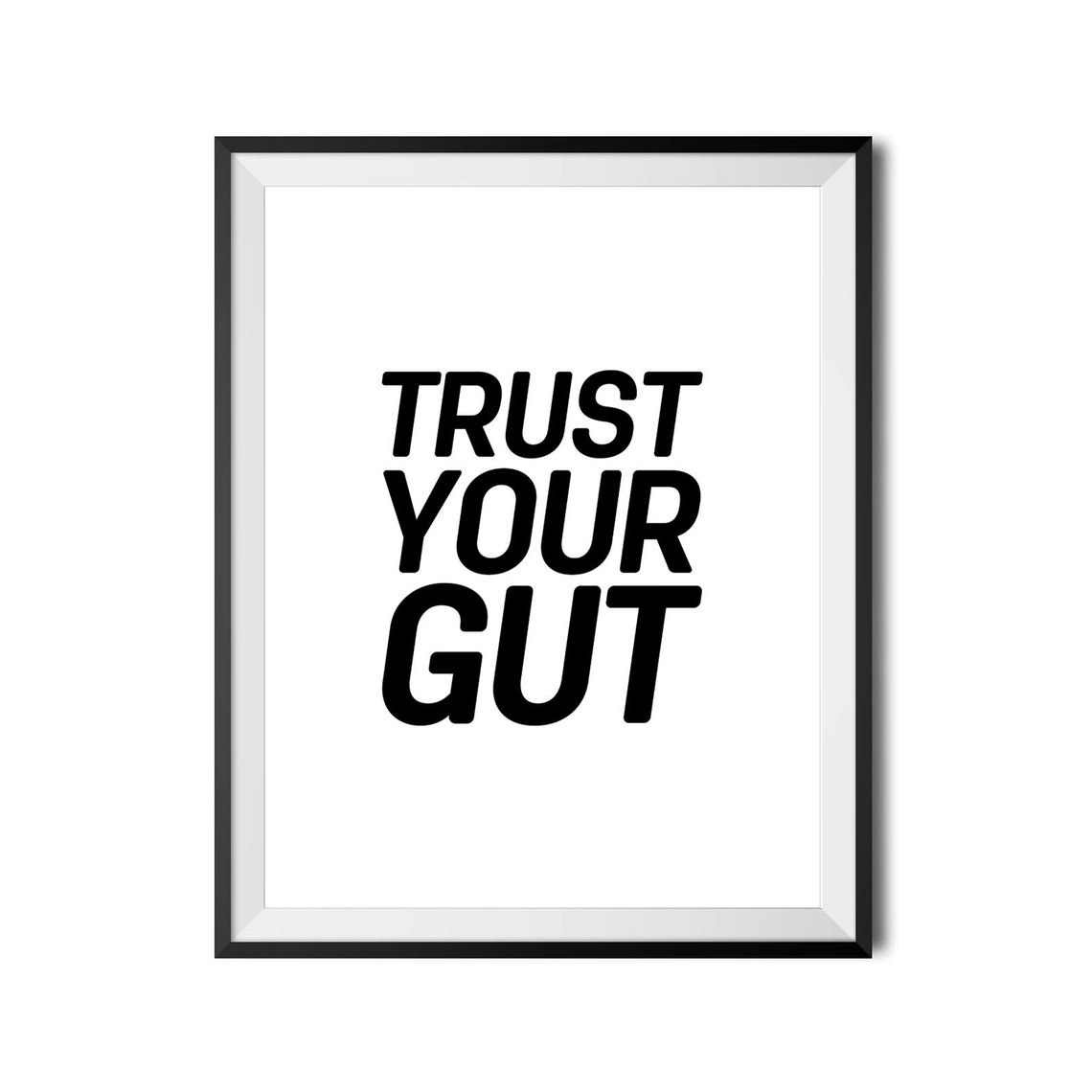 Trust Your Gut Bold Motivational Intuition Typography Wall Poster - Image 4