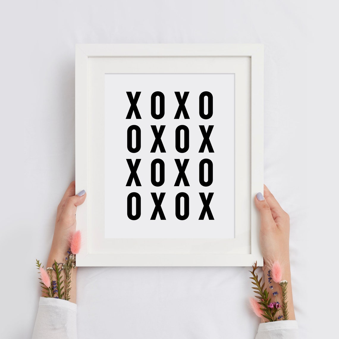 XOXO Pattern Modern Bedroom Poster for Fashion and Dorm Decor - Image 2
