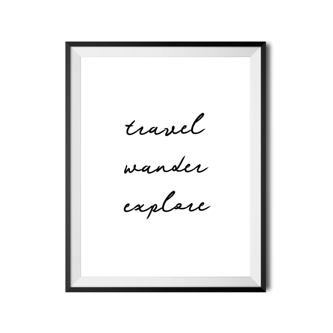 Travel Wander Explore Adventure Script Wanderlust Typography Poster - Image 4