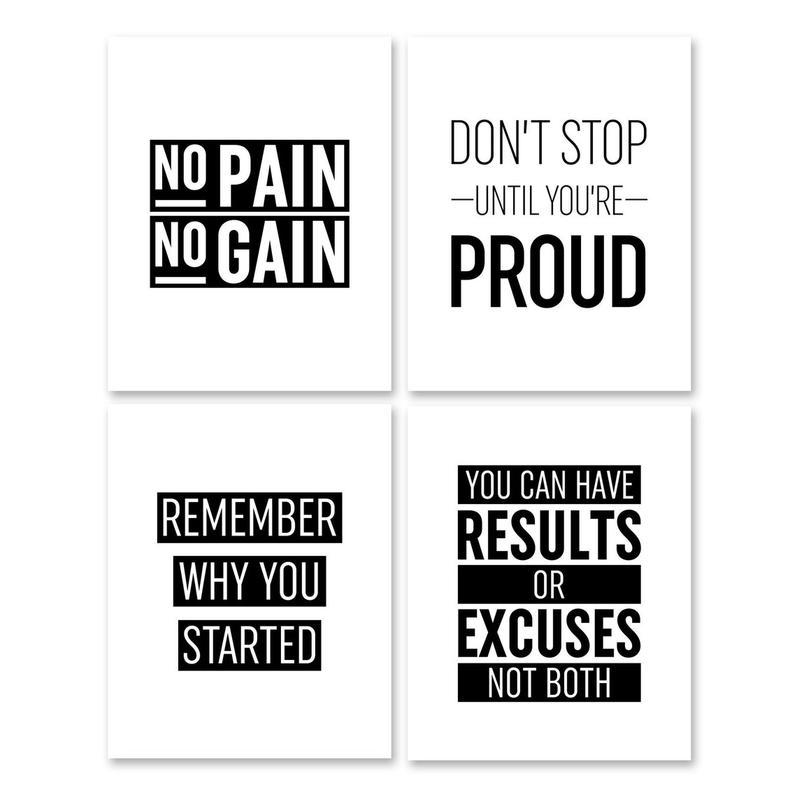 Prints Bundle 16 Posters Gym Signs Fitness Quotes Motivational Wall Art Workout Motivation Instant - Image 2