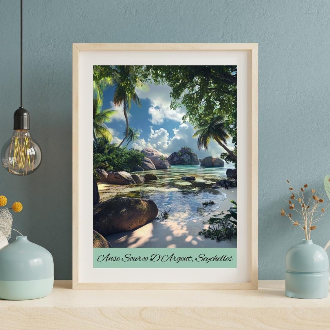 Seychelles Wall Art Posters Cafe Decor Home Poster Design