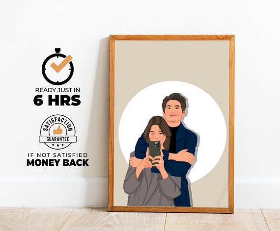 Custom Faceless Portrait, Personalized Gift For Her