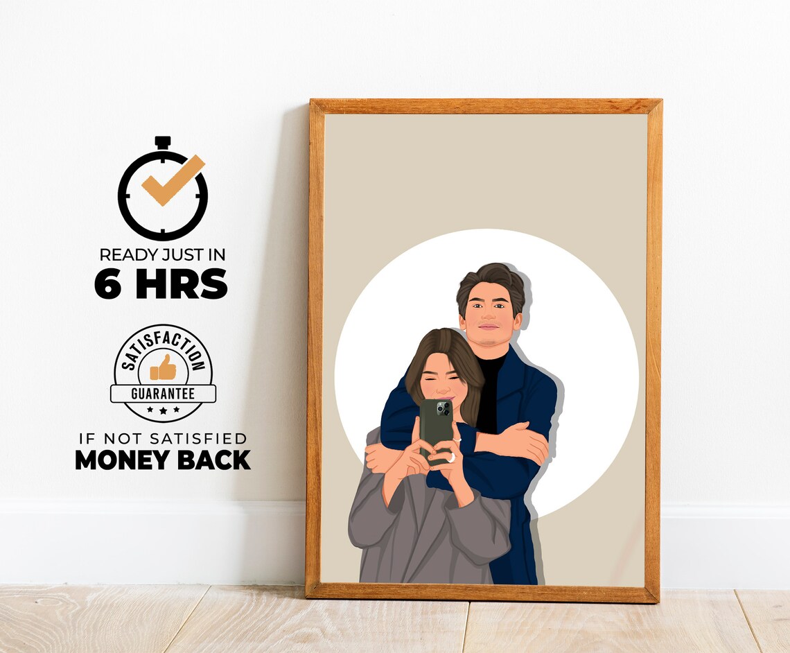 Custom Faceless Portrait, Personalized Gift For Her