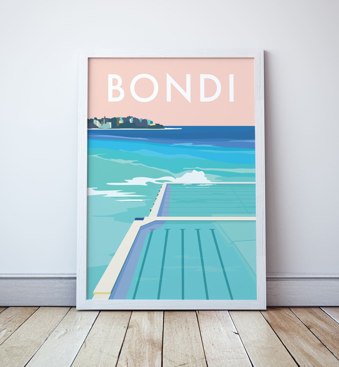 Bondi Icebergs Beach, Sydney Travel Poster