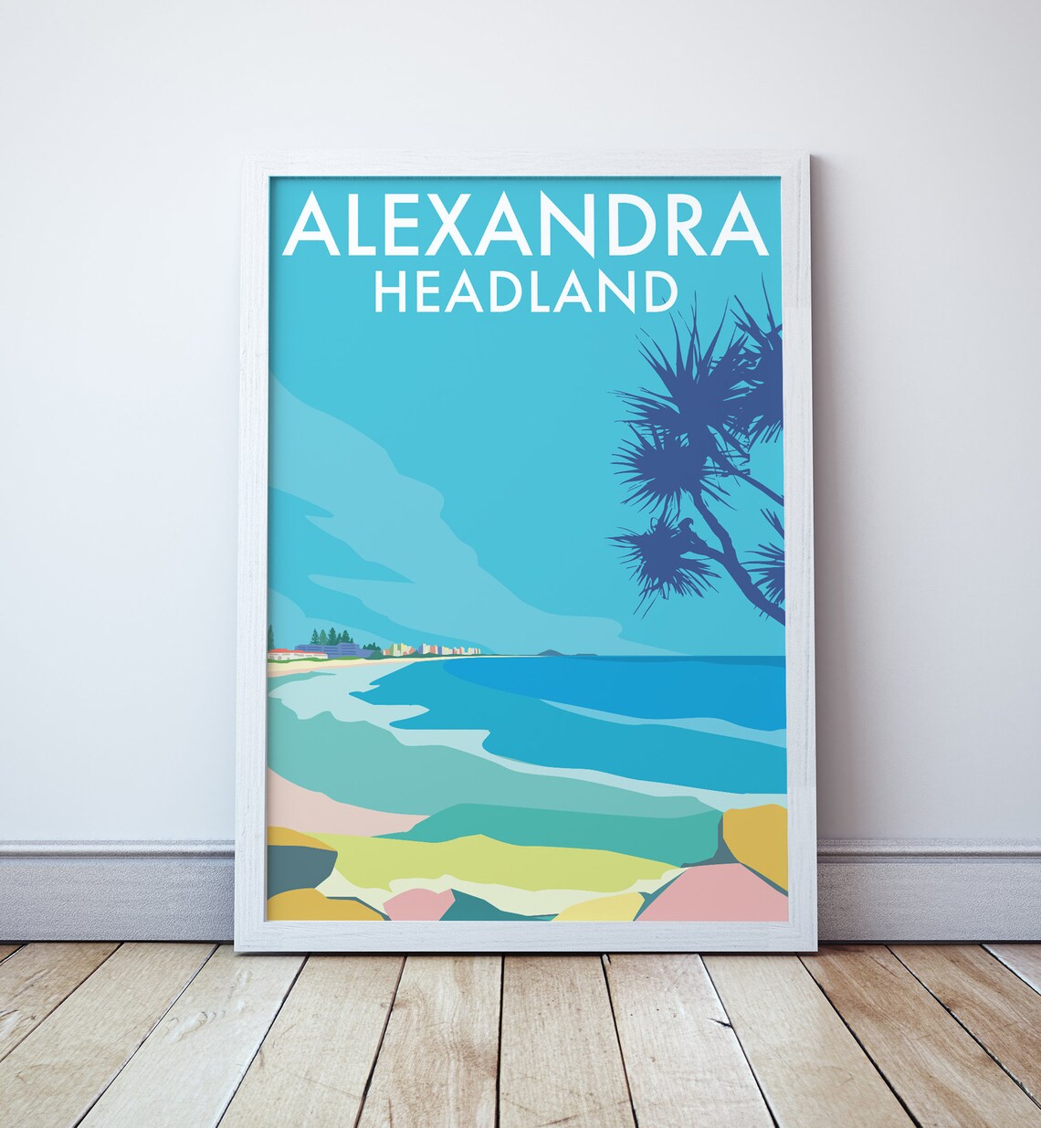 Alexandra Headland Travel Poster, Sunshine Coast Australia