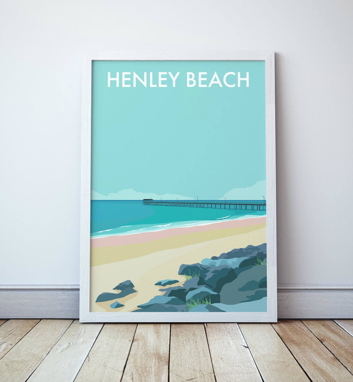 Henley Beach Adelaide South Australia Travel Poster