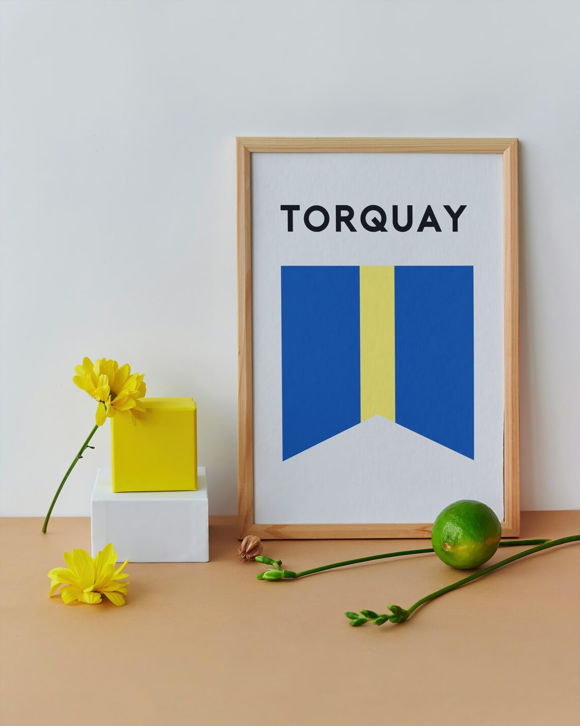 Torquay Surf Lifesaving Beach Flag Coastal Minimalist Art Print - Image 3