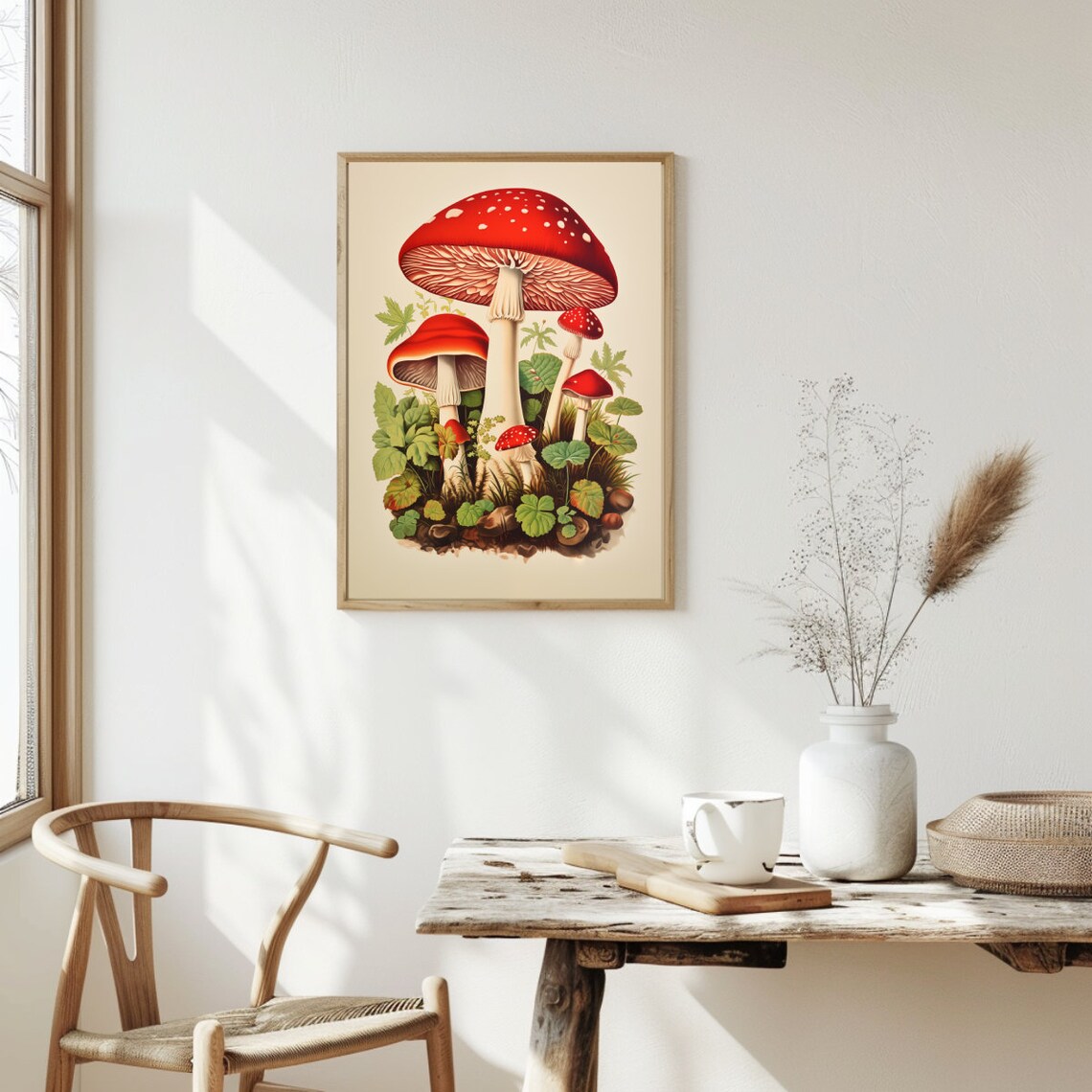 Retro Mushroom Print, Vintage Cottage Kitchen Art - Image 4
