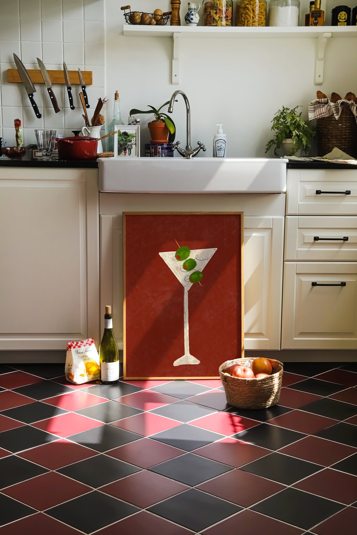 Martini Hand-Drawn Retro Cocktail Art Print - Image 4