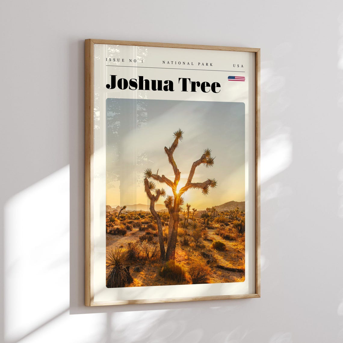 Joshua Tree USA National Park Desert Sunset Silhouette Poster - Image 2