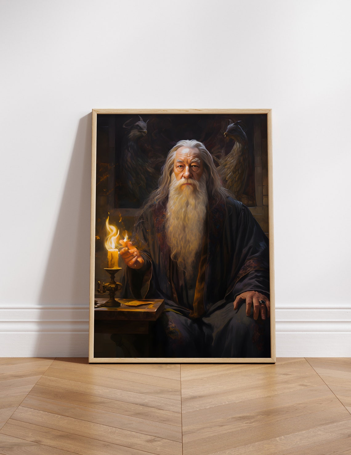 Albus Dumbledore Portrait Candlelight Wizard Headmaster Poster