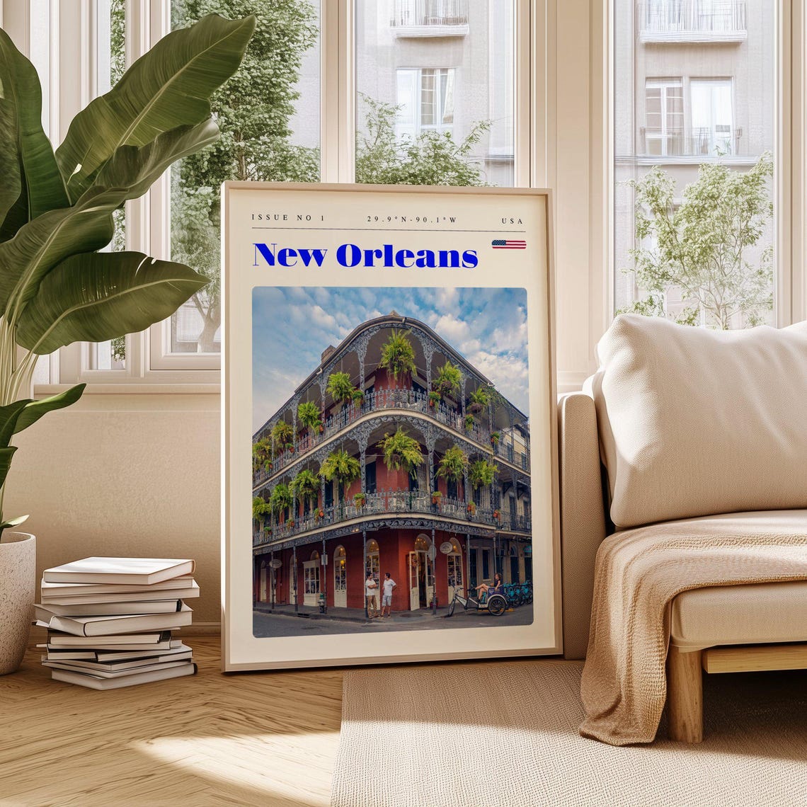 New Orleans Louisiana French Quarter Balcony Building Poster
