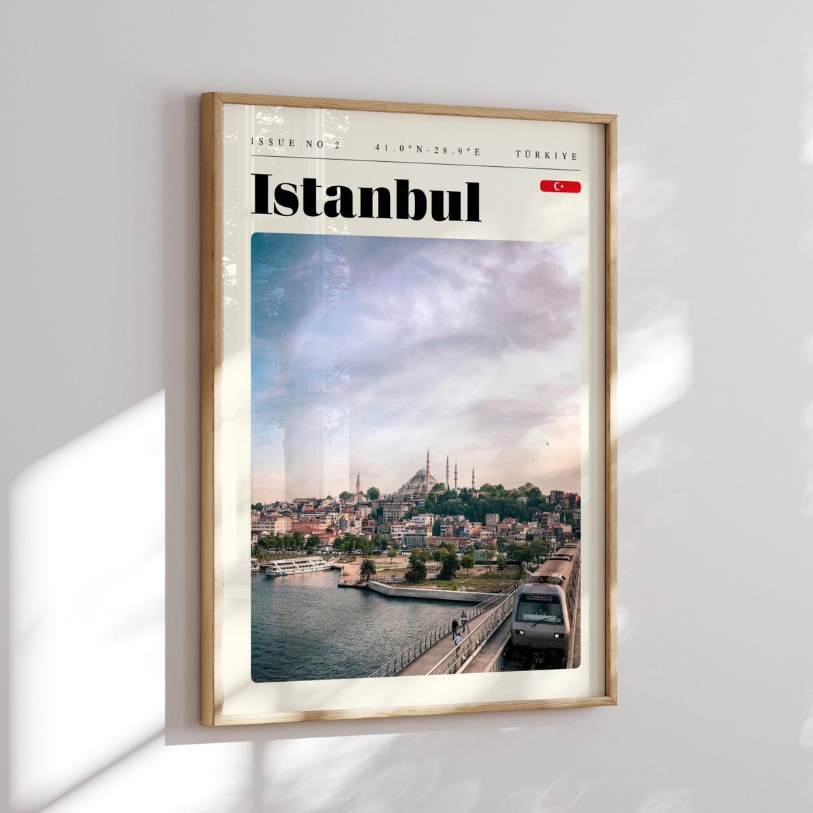 Istanbul Turkiye Golden Horn Mosque Waterfront Modern Travel Poster - Image 2