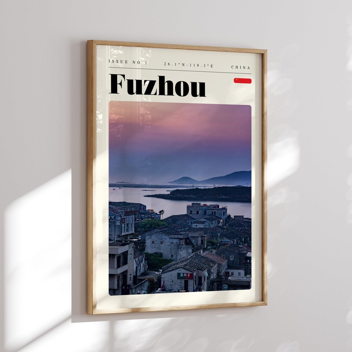 Fuzhou China Coastal Old Town Dusk Twilight Bay Photo Travel Poster - Image 2