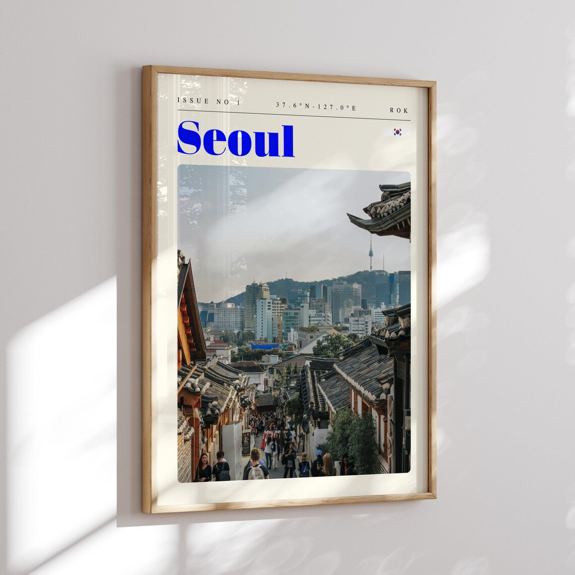 Seoul Korea Bukchon Hanok Village Old Street Photography Poster - Image 2