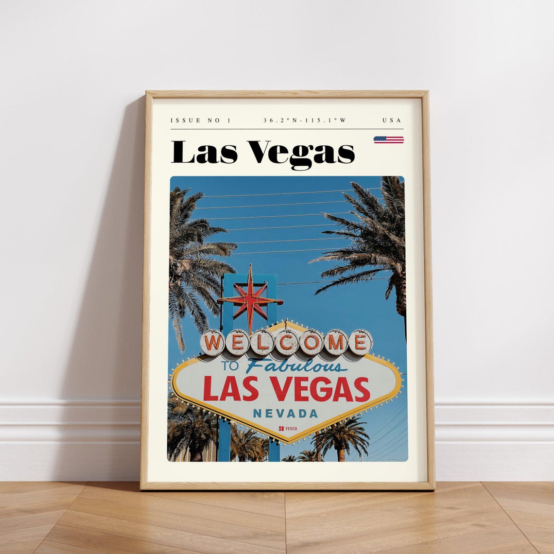 Las Vegas Nevada Famous Welcome Sign Retro Landmark Photo Poster - Image 3