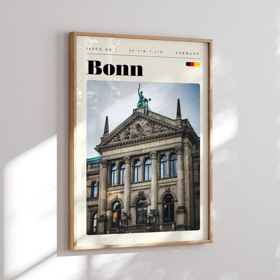 Bonn Germany Historic Museum Alexander Koenig Facade Travel Poster - Image 2