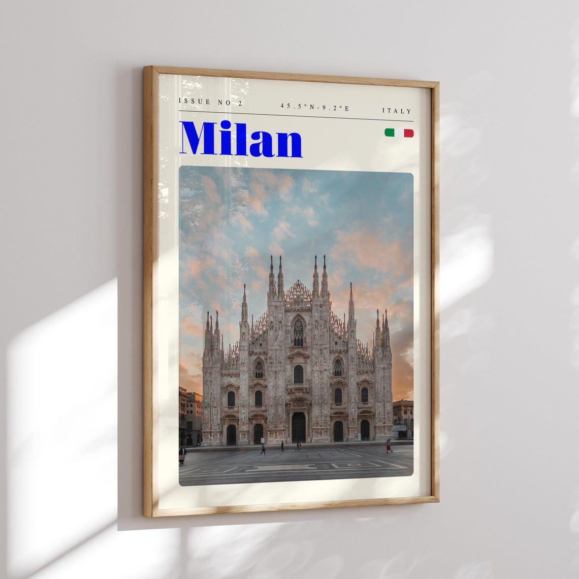 Milan Italy Duomo Cathedral Sunset Piazza Gothic Travel Poster - Image 2