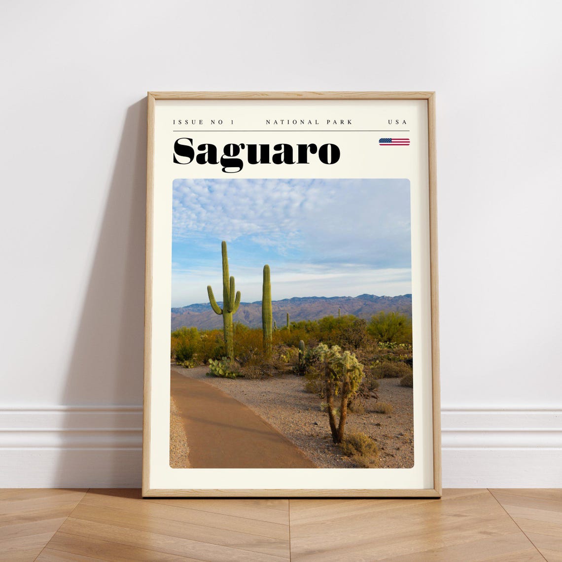 Saguaro National Park Desert Cacti Landscape Travel Poster Artwork - Image 3
