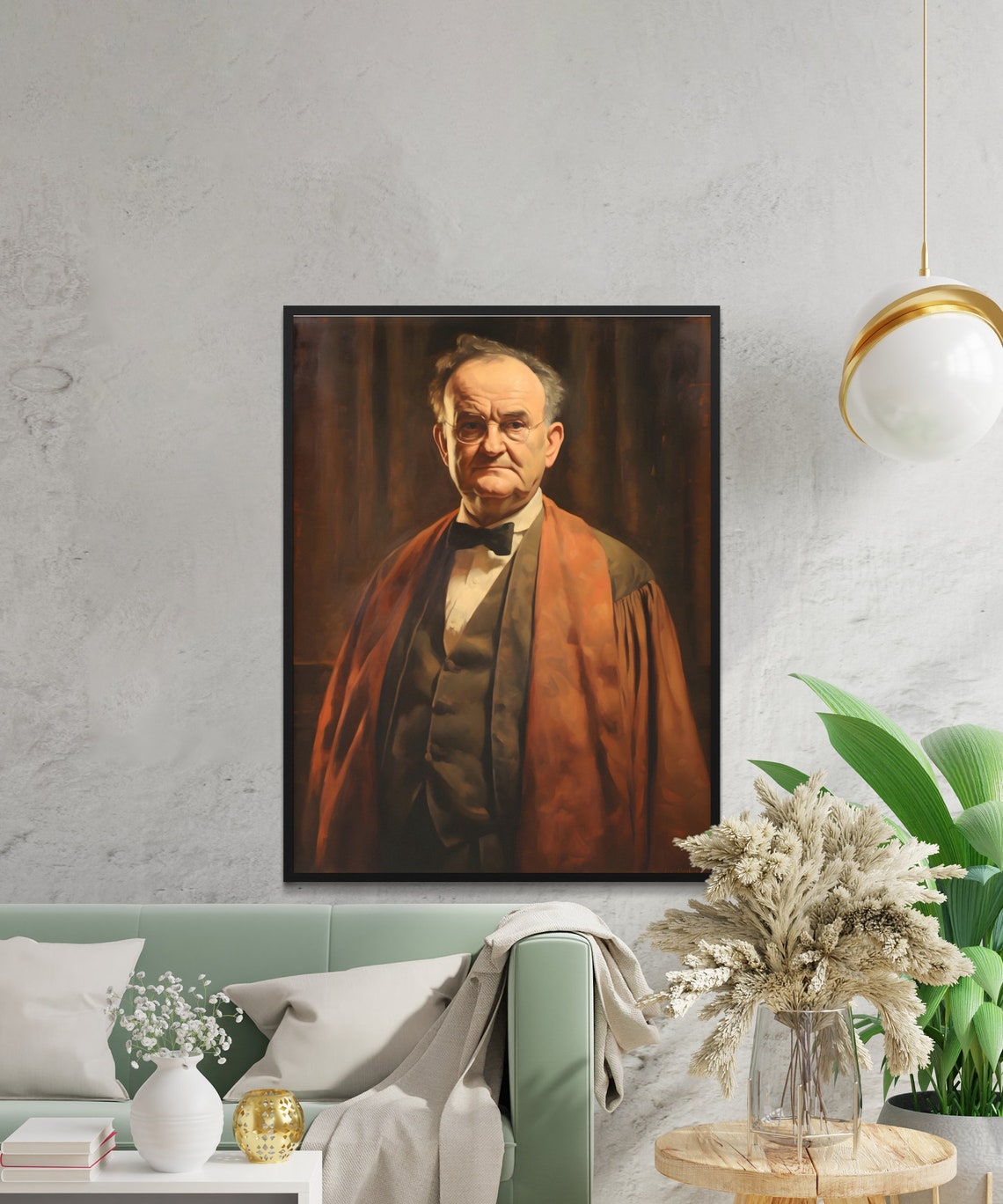Dignified Horace Slughorn Portrait Walrus Mustache Wizard Poster - Image 2