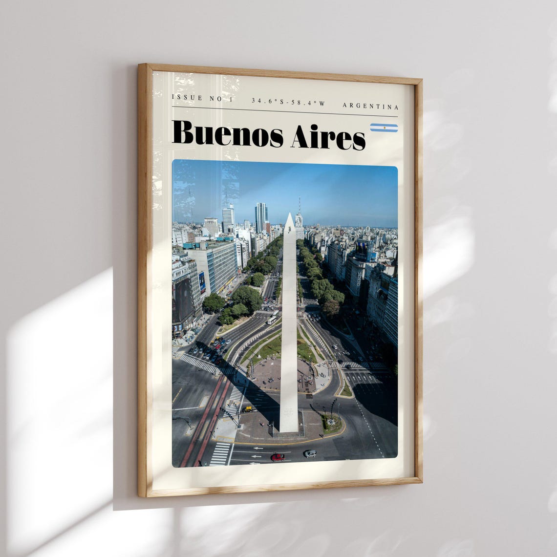 Buenos Aires Obelisk Avenida Argentina Issue 1 Retro Travel Poster - Image 2