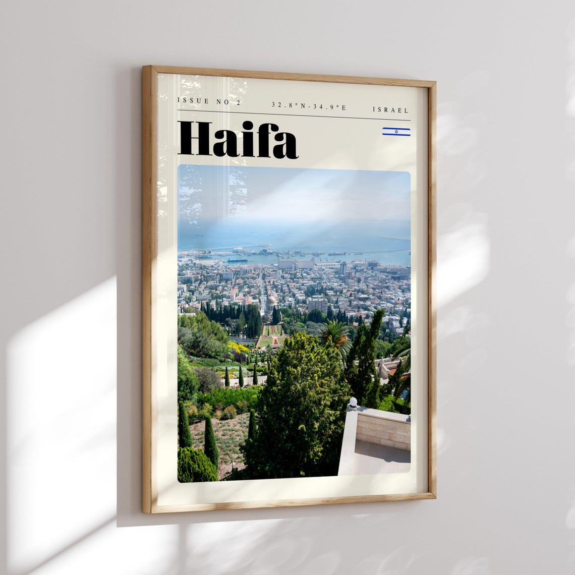 Haifa Israel Bahai Gardens Bay View Mediterranean Photo Travel Poster - Image 2