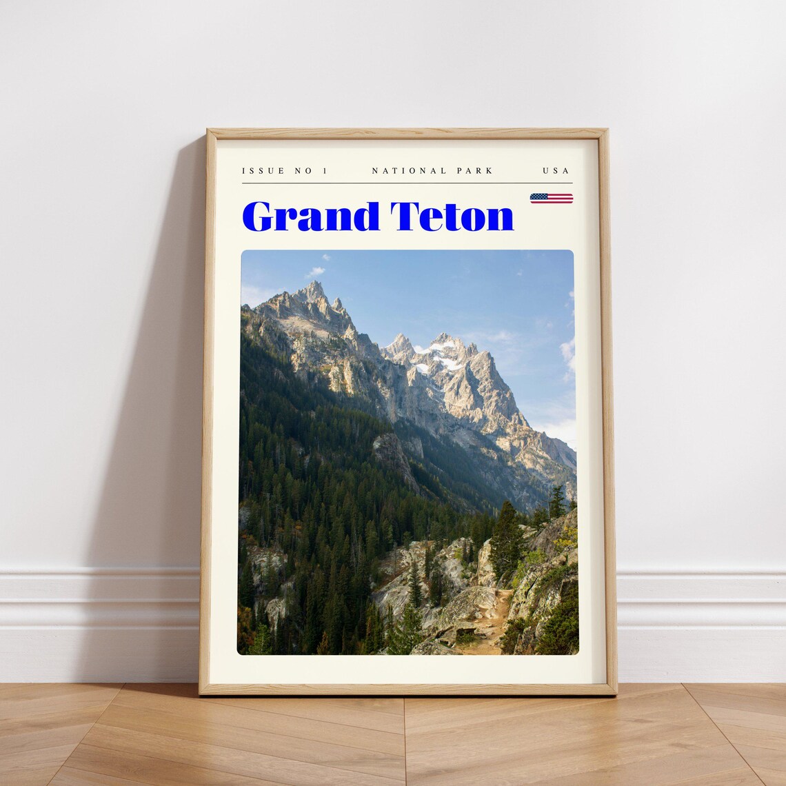 Grand Teton National Park Rocky Mountain Peaks Scenic Travel Poster - Image 3