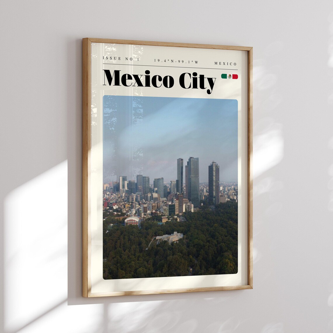 Mexico City Skyline Panorama Green Forest Photo Travel Poster - Image 2