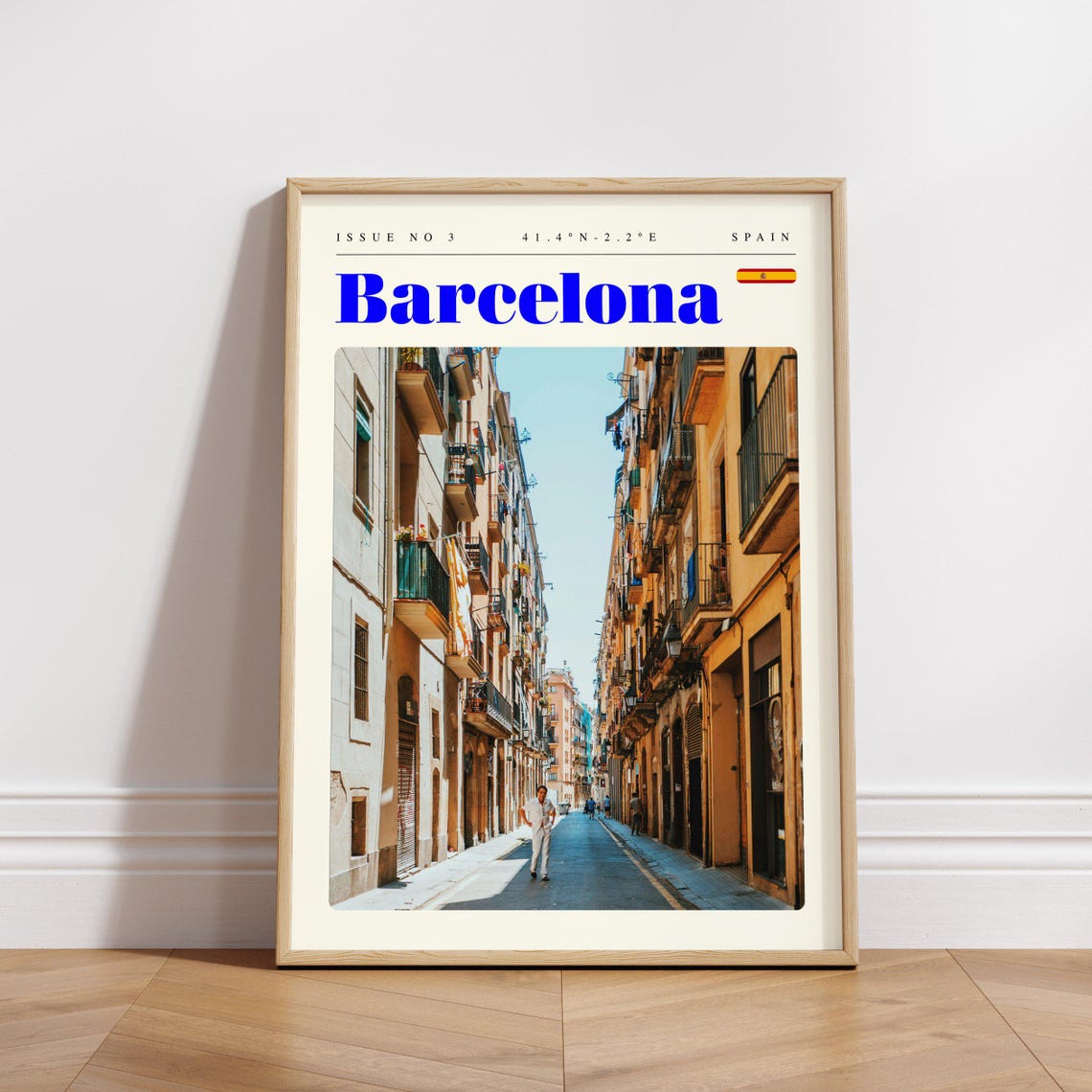 Barcelona Spain Old Town Balcony Lane Charming Street Poster - Image 3