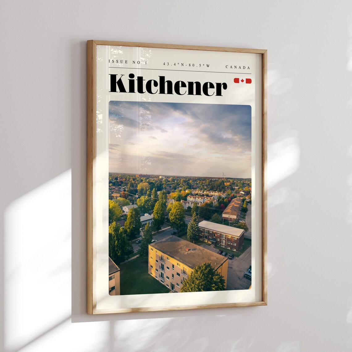 Kitchener Canada Suburban Neighborhood at Golden Hour Travel Poster - Image 2