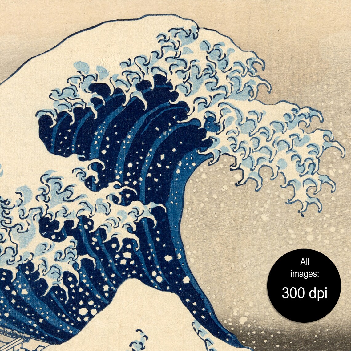 The Great Wave by Hokusai, Classic Japanese Art Print - Image 3