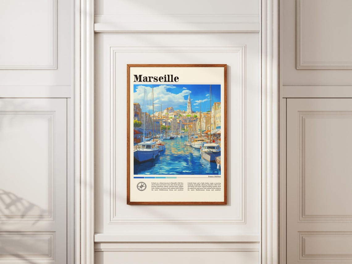 Marseille Travel Print France Marseille Poster France Poster Travel Wall Art France Print Poster France Europe Marseille French - Image 2