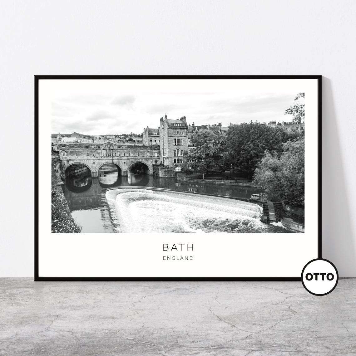 Bath Wall Art Somerset Home Decor Pulteney Bridge Bath English Artful Travel Gift England United Kingdom Art Poster Print