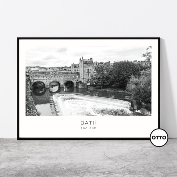 Bath Wall Art Somerset Home Decor Pulteney Bridge Bath English Artful Travel Gift England United Kingdom Art Poster Print