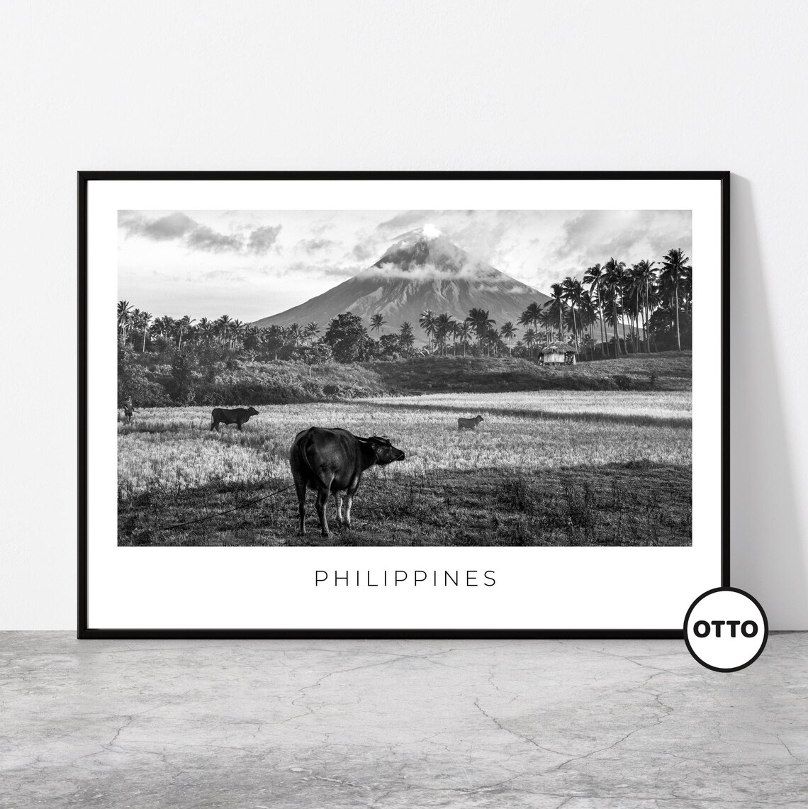 Philippines Mayon Volcano Travel Poster, Legazpi City