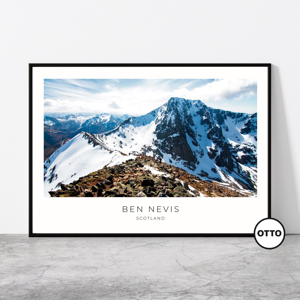 Ben Nevis Travel Poster, Scottish Highlands Art