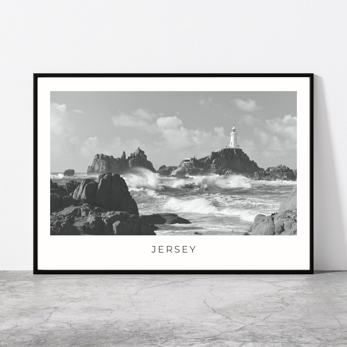 Jersey Wall Art Jersey Home Decor La Corbiere Lighthouse Artful Travel Gift United Kingdom Art Poster Print