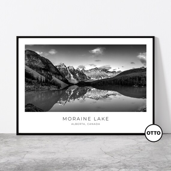 Moraine Lake Alberta Canada Mountain Reflection Photo Poster