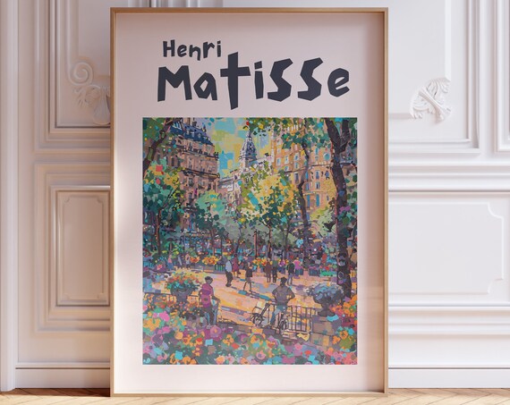 Henri Matisse Inspired Print With Frame Artful Matisse Framed Poster Matisse Art Print Livingroom Wall Art Gallery Wall Printed Matisse