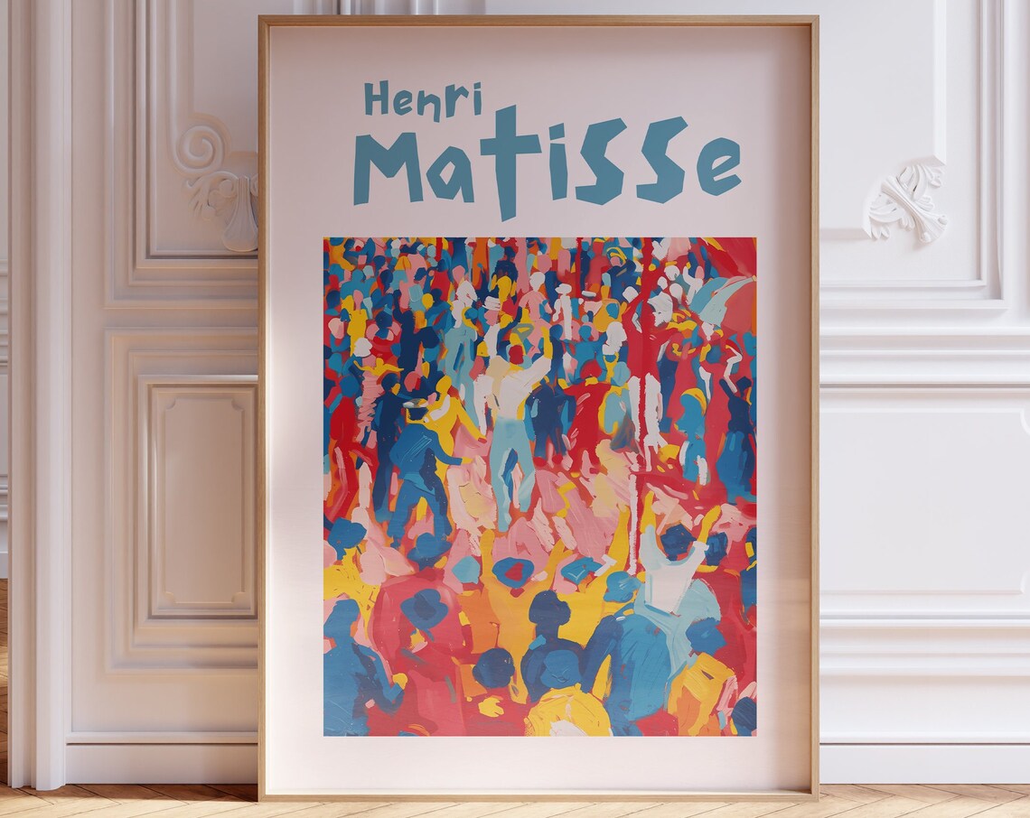 Henri Matisse Abstract Crowd Celebration Colorful Festival Art Poster