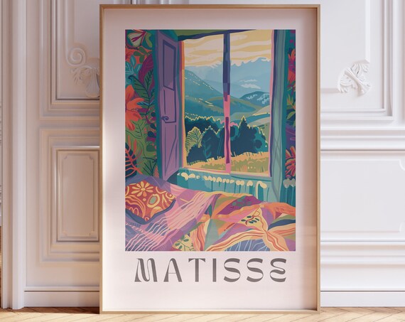 Henri Matisse Inspired Print With Frame Artful Matisse Framed Poster Matisse Art Print Livingroom Wall Art Gallery Wall Printed Matisse
